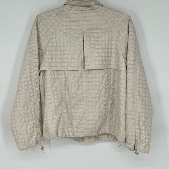 ZENERGY by CHICO'S Jacket Women's Size 1 Medium Beige Quilted Button Up Lined - Picture 7 of 10